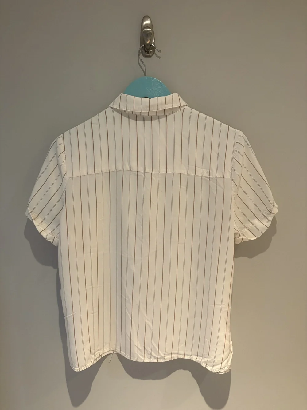 Cream Striped Viscose Blouse - Picture 3 of 3